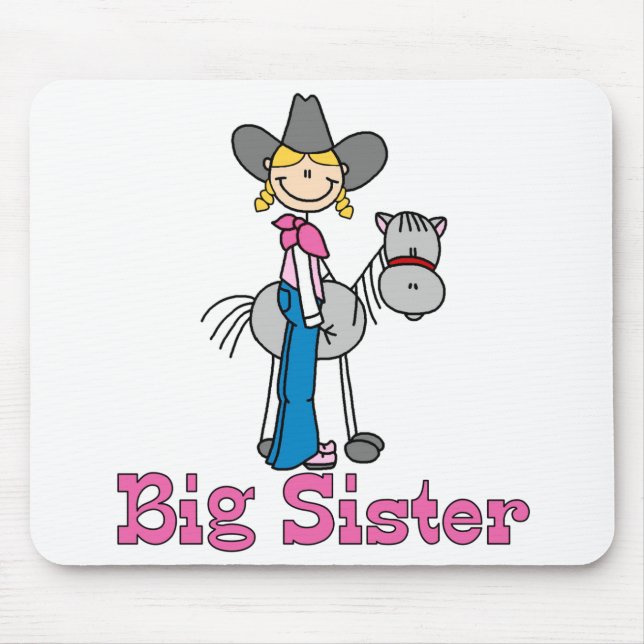 Alfombrilla De Ratón Gran Hermana de la Cowgirl Stick (Frente)