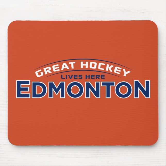 Alfombrilla De Ratón Gran Hockey Edmonton Naranja Mouse Pad (Frente)