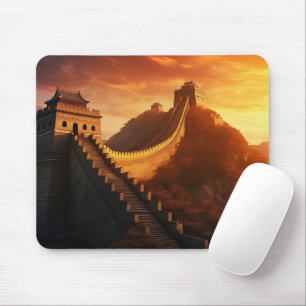 Alfombrilla De Ratón Gran Muralla China Sunset Mouse Pad - Majestuoso