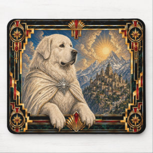 Alfombrilla De Ratón Gran Pirineo, perro Art Deco