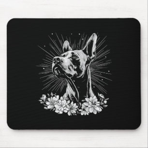 Alfombrilla De Ratón Gran Tatuaje estilo retro de perro canino largo _1