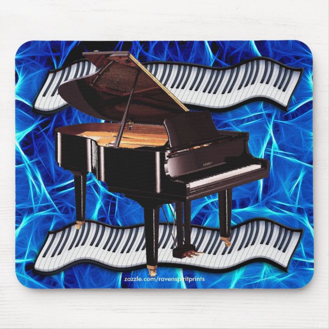 Alfombrilla De Ratón GRAND PIANO KEYS MÚSICA LOVER Mousepad (Frente)