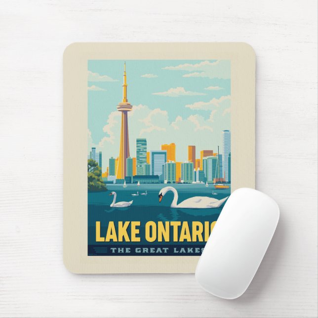 Alfombrilla De Ratón Grandes Lagos | Lago Ontario (Con ratón)