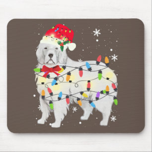 Alfombrilla De Ratón Grandes Navidades de Perro de los Pirineos Encende