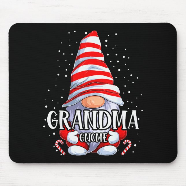 Alfombrilla De Ratón Grandma Gnome Christmas Pajamas Matching Family Gr (Frente)