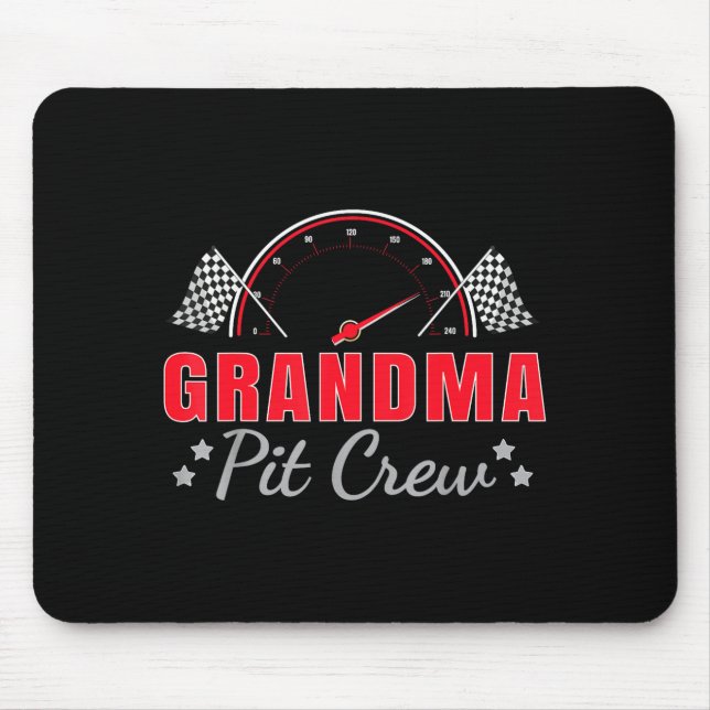 Alfombrilla De Ratón Grandma T Crew Race Car Driver Birthday Party Raci (Frente)