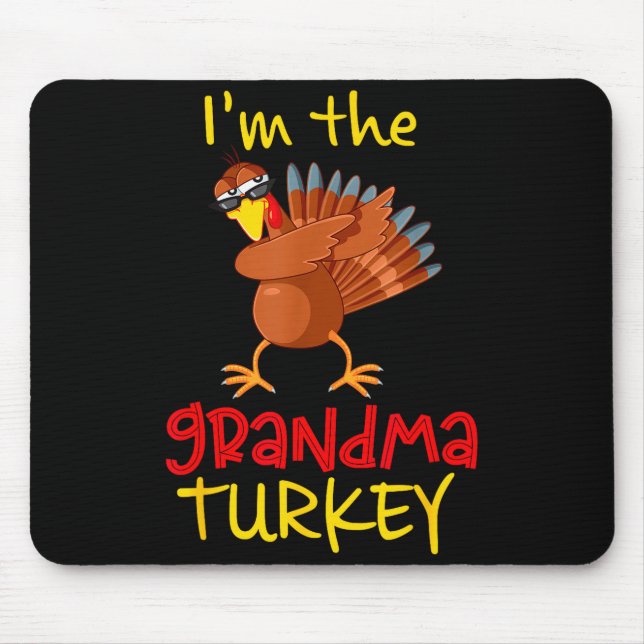 Alfombrilla De Ratón Grandma Turkey Matching Family Group Thanksgiving  (Frente)