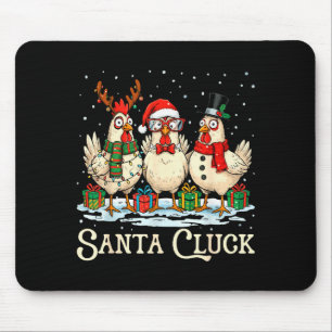 Alfombrilla De Ratón Granja de animales divertidos de pollo Cluck Santa