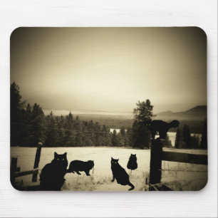 Alfombrilla De Ratón Granja de gato negro