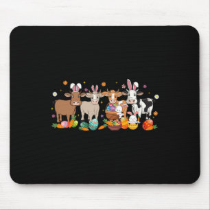 Alfombrilla De Ratón Granja de Pascua de Vaca Animal Granjero Huevos de