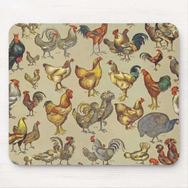 Alfombrilla De Ratón Granja de pollo de gallo (Frente)