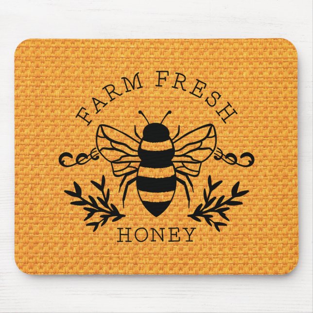 Alfombrilla De Ratón Granja Fresca Abeja Rótulo Primavera-58219 (Frente)