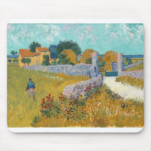 Alfombrilla De Ratón Granja Vincent van Gogh en Provenza, 1888 (Frente)