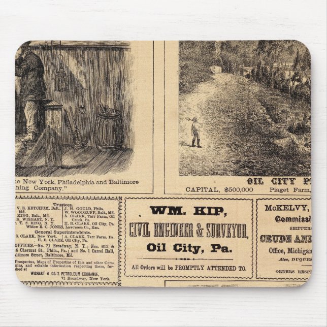 Alfombrilla De Ratón Granjas de petróleo (Frente)