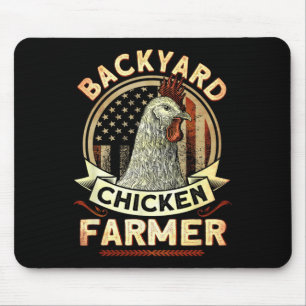 Alfombrilla De Ratón Granjero De Pollo De Ckyard 4 De Julio Bandera De 