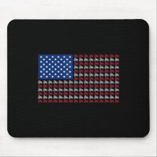 Alfombrilla De Ratón Granjero Patriótico 4 De Julio Bandera Americana U