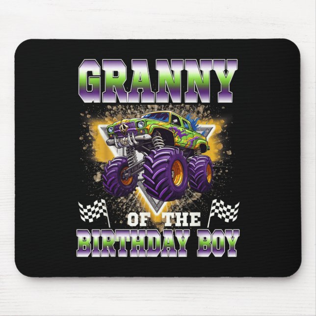 Alfombrilla De Ratón Granny Of The Birthday Boy Monster Truck Birthday  (Frente)