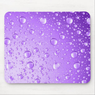 Alfombrilla De Ratón Grasas de lluvia abstractas de púrpura metálica