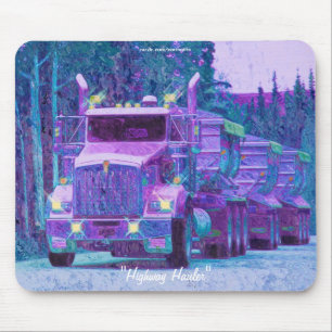 Alfombrilla De Ratón Gravel Hauling Truck Highway Drill Art Mousepad