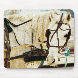 Alfombrilla De Ratón Gray Amish Buggy Horse