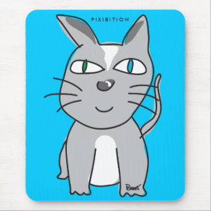 Alfombrilla De Ratón Gray Kitty Cat Mousepad