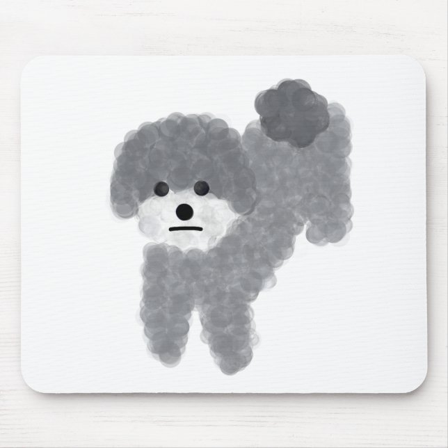Alfombrilla De Ratón Gray Poodle #2 Mouse Pad (Frente)