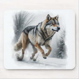 Alfombrilla De Ratón Gray Wolf Animal Art