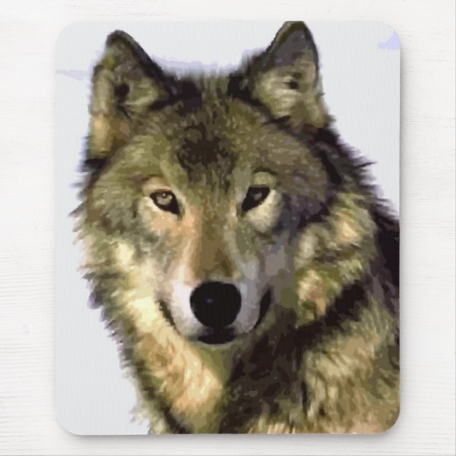Alfombrilla De Ratón Gray Wolf Mousepad (Frente)