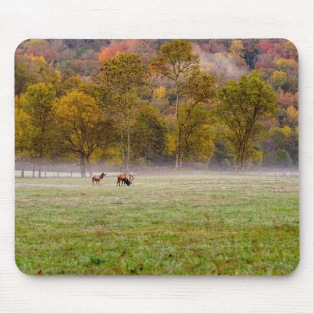 Alfombrilla De Ratón Grazing Elk Couple Mousepad (Frente)