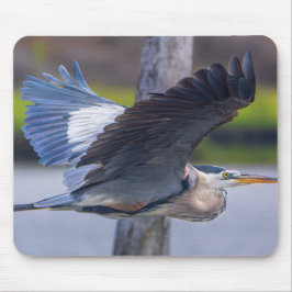 Alfombrilla De Ratón Great Blue Heron Flight Wildlife Bird Photography