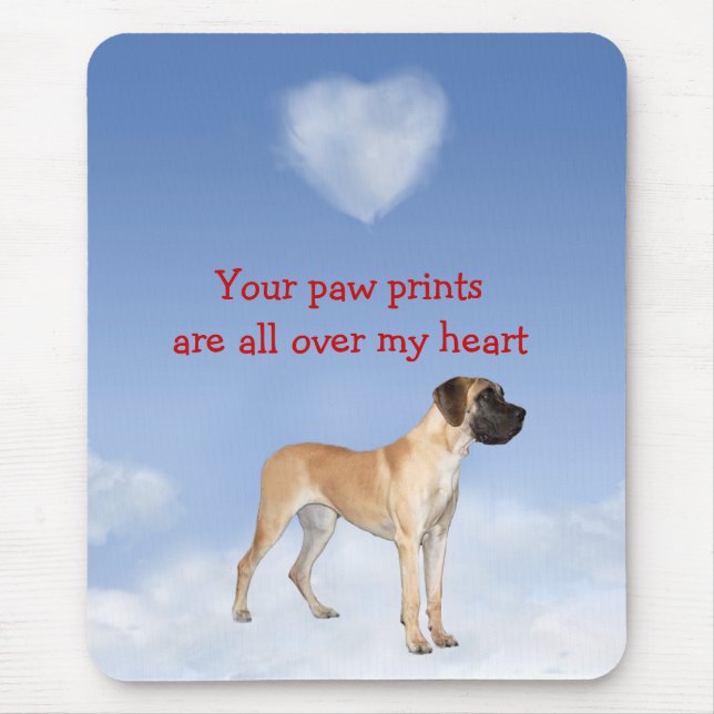 Alfombrilla De Ratón Great dane Mousepad (Frente)
