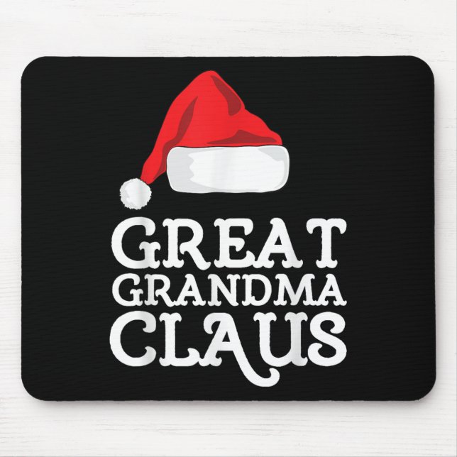 Alfombrilla De Ratón Great Grandma Claus Christmas Santa's Hat Pajama F (Frente)