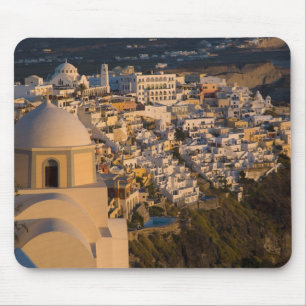 Alfombrilla De Ratón Grecia e isla griega de Santorini pueblo de