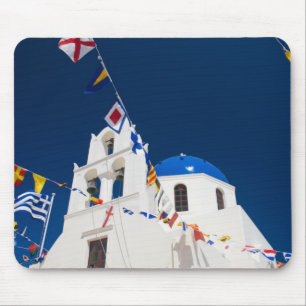 Alfombrilla De Ratón Grecia e isla griega de Santorini pueblo de Oia 4