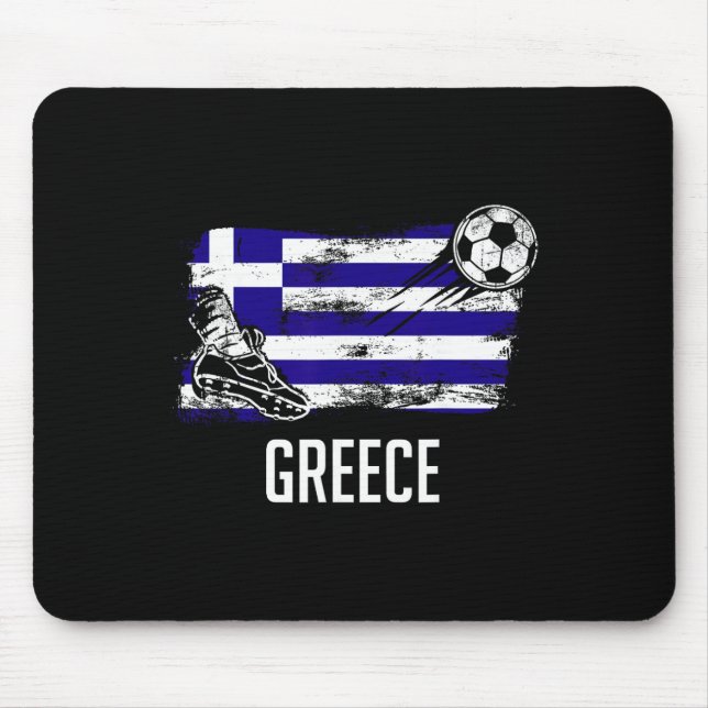 Alfombrilla De Ratón Greece Flag Jersey Greek Soccer Team Greek  (Frente)