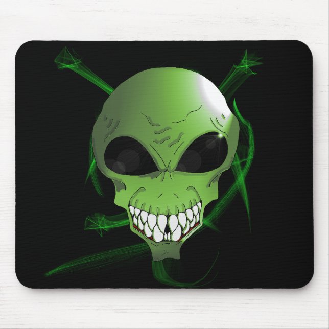 Alfombrilla De Ratón Green Alien Mousepad (Frente)