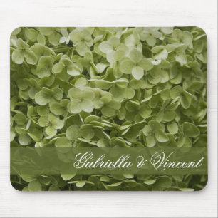 Alfombrilla De Ratón Green Annabelle Hydrangea Boda Floral