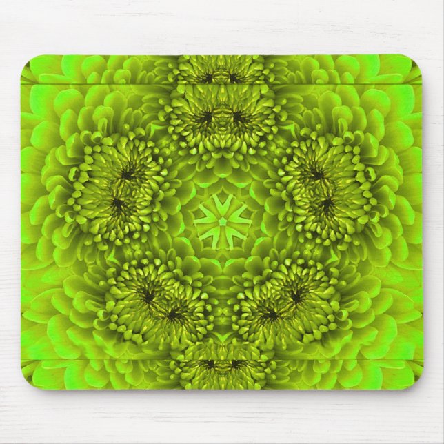 ALFOMBRILLA DE RATÓN GREEN DAHLIA FLOWER PETALS (Frente)