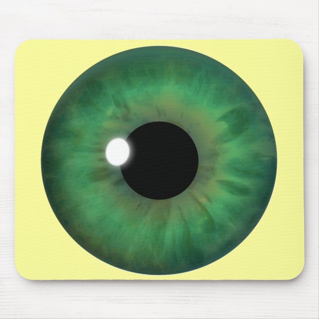 Alfombrilla De Ratón Green Eye Iris Personalizado Guay Mousepad Mousema (Frente)