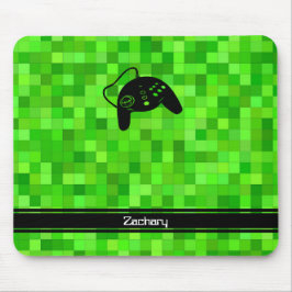 Alfombrilla De Ratón Green Gamer Pixels | Personalizado