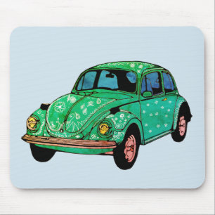 Alfombrilla De Ratón Green Hippie Car Mandala Art Mousepad