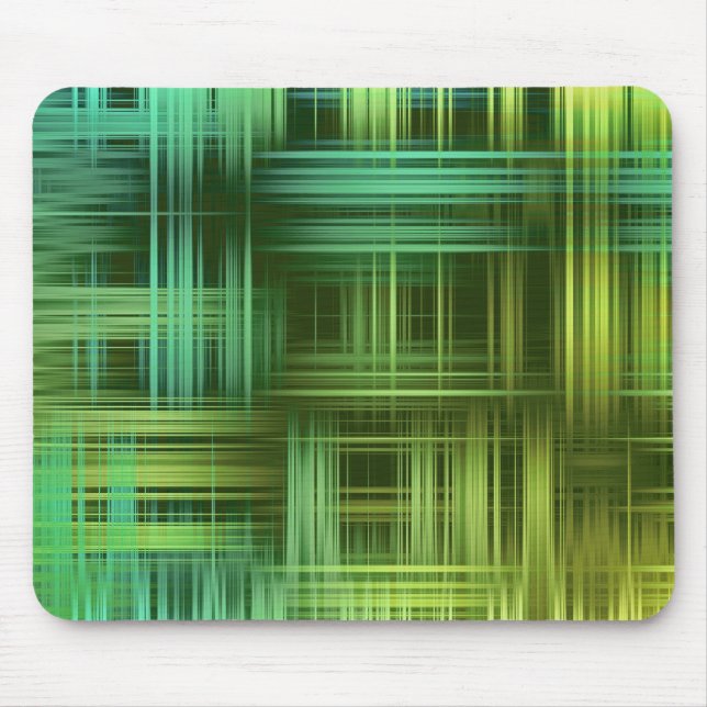 Alfombrilla De Ratón Green Modern Plaid (Frente)