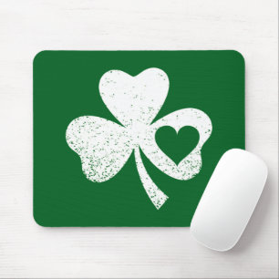 Alfombrilla De Ratón Green St Patricks Day Irish Patty's Heart Shamrock