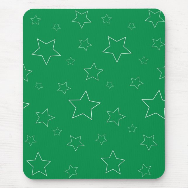 Alfombrilla De Ratón Green Stars Mousepad (Frente)