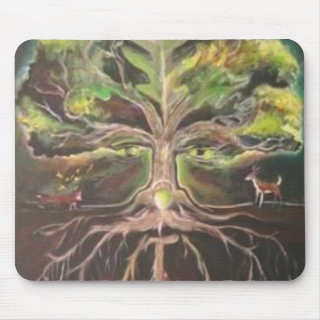 Alfombrilla De Ratón Greenman-árbol de la vida Mousepad - modificado (Frente)