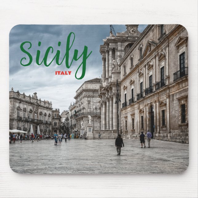 Alfombrilla De Ratón Greetings from Sicily Italy Scenic Mouse Pad  (Frente)