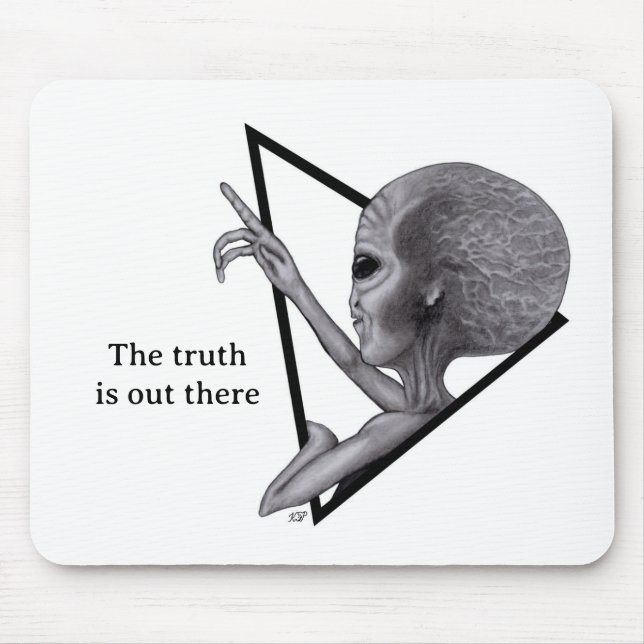 Alfombrilla De Ratón Grey Alien, la verdad está ahí fuera (Frente)