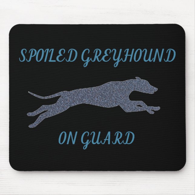 Alfombrilla De Ratón Greyhound postrado en guardia (Frente)
