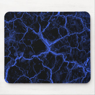 Alfombrilla De Ratón Grietas azules en el cojín de ratón negro