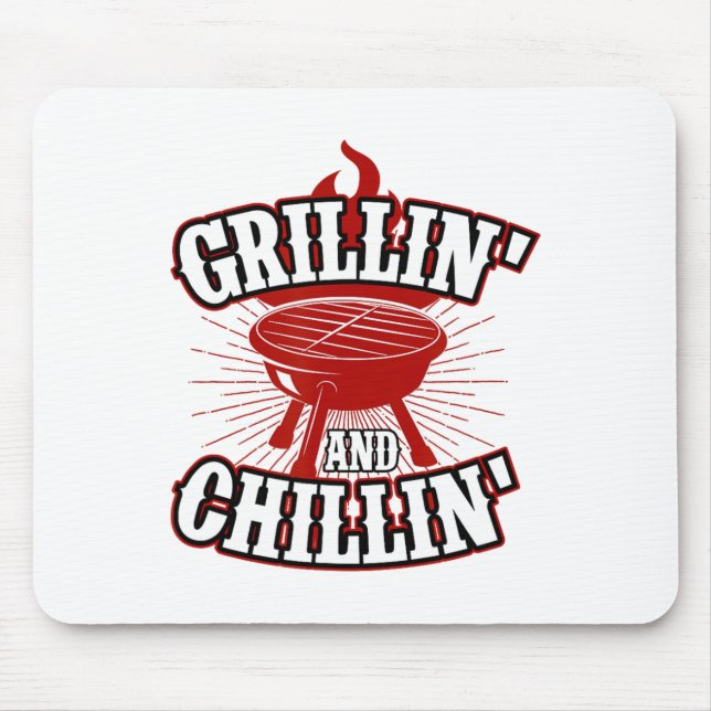 Alfombrilla De Ratón Grillín Y Chillin - 4 De Julio Hamburger Grilli (Frente)